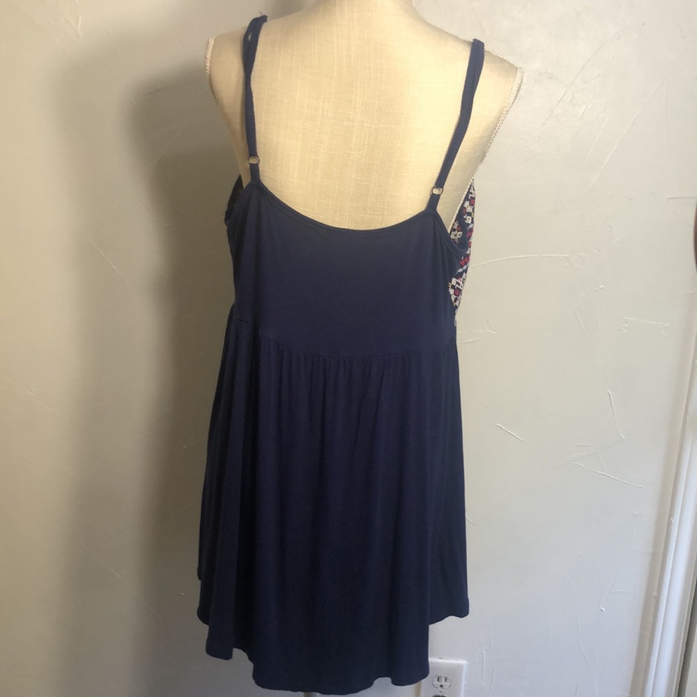 Torrid Size 0 10 Buttons Down Front Red Navy Whit… - image 5